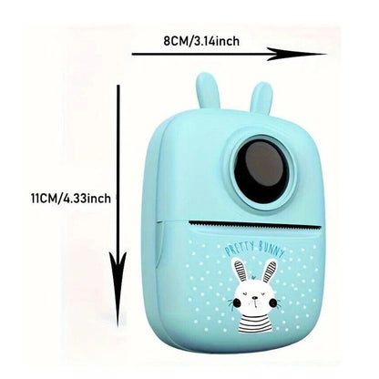MINI STAMPANTE PORTATILE STAMPA DA smartphon FOTO VIDEO TESTO AZZURRO BLUETOOTH