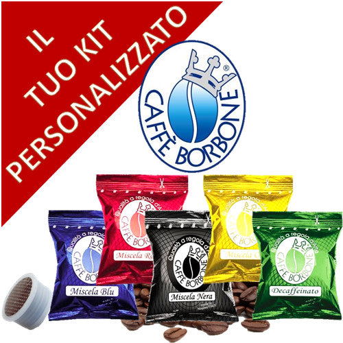 KIT 25 CAPSULE CIALDE BORBONE BLU ORO NERA ROSSA DEK COMPATIBILE ESPRESSO POINT