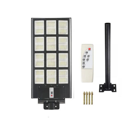 FARO LAMPIONE STRADALE PANNELLO SOLARE PALO TELECOMANDO SENSORE MOVIMENTO 1200W
