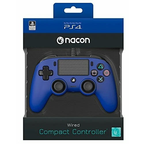 Nacon Controller Wired Pad Playstation 4 PS4/PC Blaues kabelgebundenes USB-Joypad (Blau)