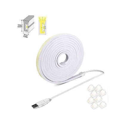 STRISCIA LED FLESSIBILE PER GANCI BINARIO SOFFITTO SCRITTA USB LUCE ARANCIONE
