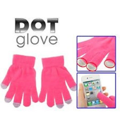 GUANTI TOUCH SCREEN CAPACITIVI PER smartphon E  DISPLAY CONDUTTIVI ROSA