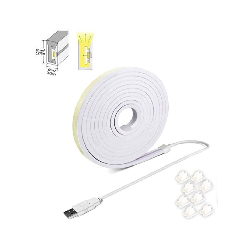 STRISCIA LED FLESSIBILE PER GANCI BINARIO SOFFITTO SCRITTA USB LUCE VERDE