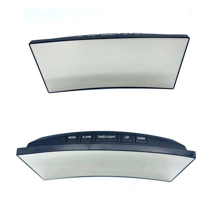 SVEGLIA DIGITALE DISPLAY LED CURVO OROLOGIO TAVOLO COMODINO SPECCHIATO DD-1209