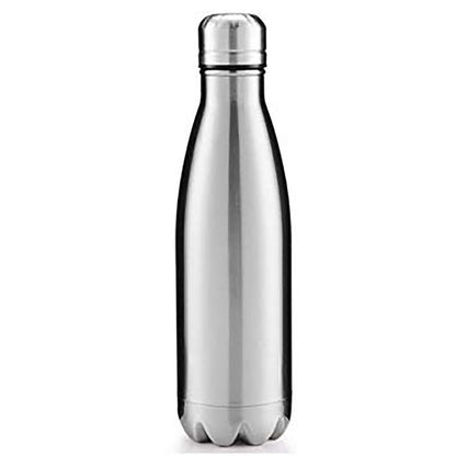 PORTATILE BORRACCIA BOTTIGLIA D'ACQUA ACCIAIO INOX TERMICA CALDO FREDDO 500 ML
