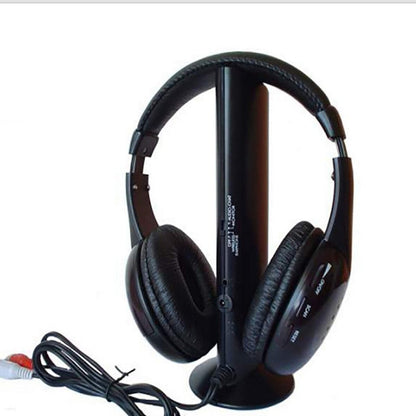 CUFFIA CUFFIE WIRELESS 5 IN1 SENZA FILI WI-FI MICROFONO RADIO FM TV TELEVISIONE