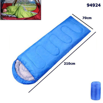 SACCO ESTIVO INVERNALE CAPPUCCIO CAMPEGGIO IMPERMEABILE 210X70CM BLU