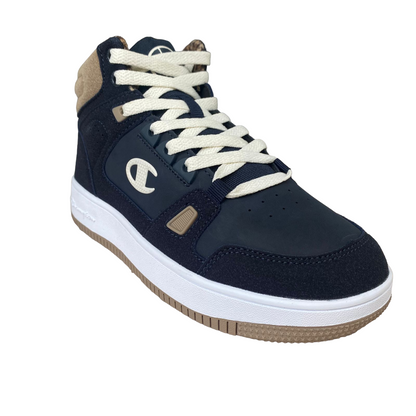 Champion scarpa sneakers alta da ragazzo Rebound Mid Winterized S32719 BS501 blu-bianco-beige