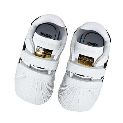 Adidas Original scarpetta da culla Superstar Crib S79916 bianco nero