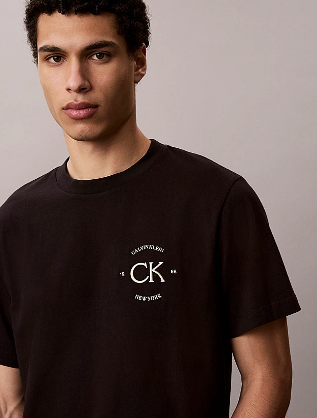 Calvin Klein T-shirt Uomo April Graphic LV04RE825G UB1 Nera Cotone