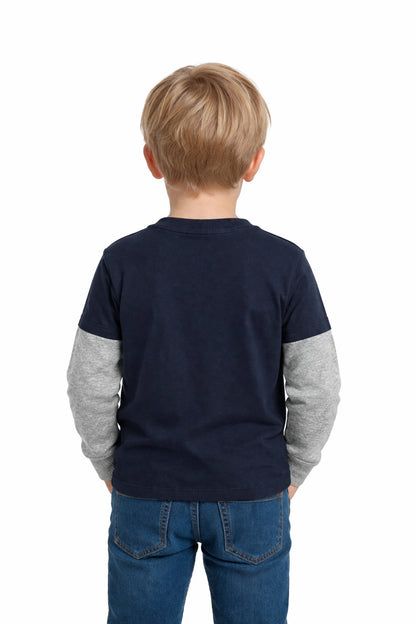 Champion T-shirt Manica Lunga 307324 BS501 - Blu Navy Uomo Donna