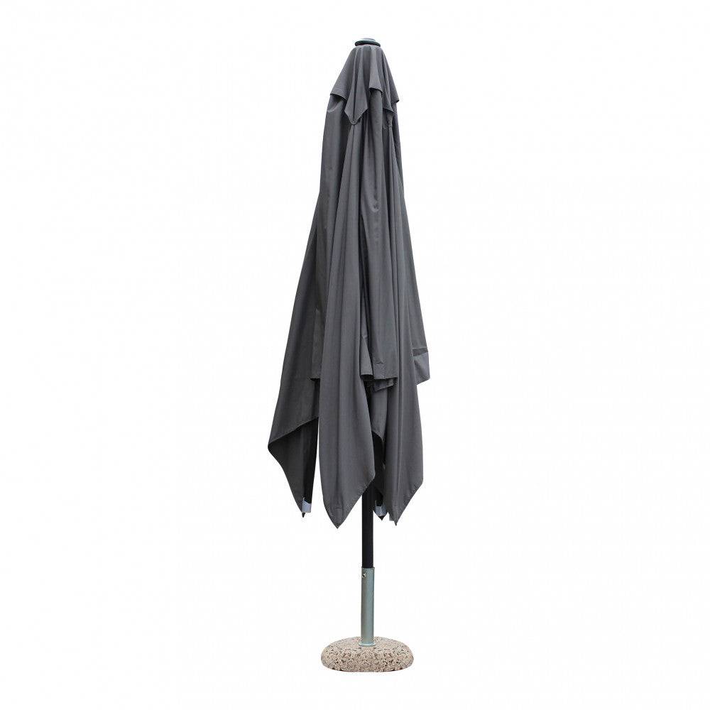 Ombrellone da Giardino Brian Quadrato, Nero/Grigio 3x3m Poliestere/Alluminio