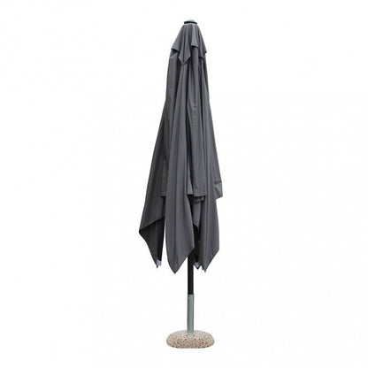Ombrellone da Giardino Brian Quadrato, Nero/Grigio 3x3m Poliestere/Alluminio