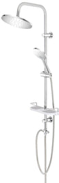 Sliding rail with shower head and diverter Platinum shower column H.105 cm