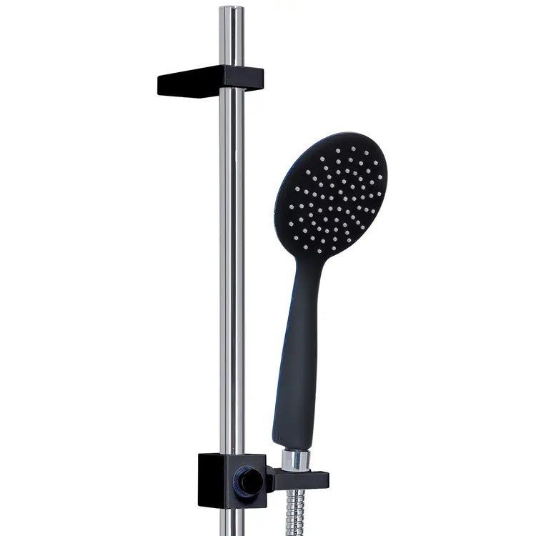 Saliscendi cromato nero  linea Tendence di Gedy con portasapone