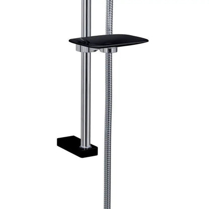 Saliscendi cromato nero  linea Tendence di Gedy con portasapone