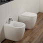 Azzurra Wall-Hung Back-to-Wall Toilet + Bidet and Soft-Close Ceramic Seat