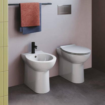 Sanitari filo muro Azzurra Fast terra wc + bidet copriwc
