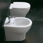 Back-to-wall sanitary ware Azzurra Pratica floor-standing toilet + bidet and seat