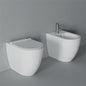 Back-to-wall sanitary ware, offset outlet, rimless, Alice Ceramica