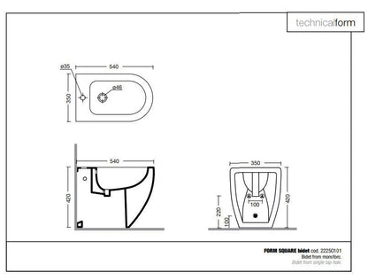 Sanitari serie FORM colore bianco Matt DI Alice Ceramica
