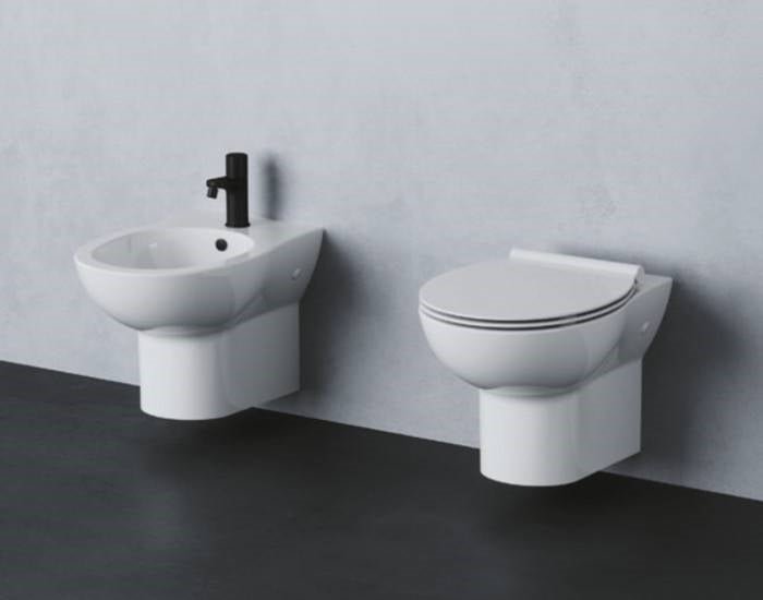 Sanitari sospesi Azzurra Fast terra wc + bidet copriwc