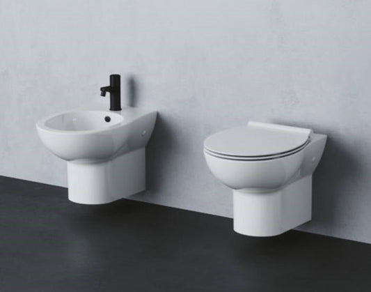 Sanitari sospesi Azzurra Fast terra wc + bidet copriwc