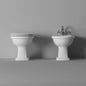 Traditional ceramic sanitary ware BOHEME line toilet+bidet+toilet seat Alice Ceramica floor outlet