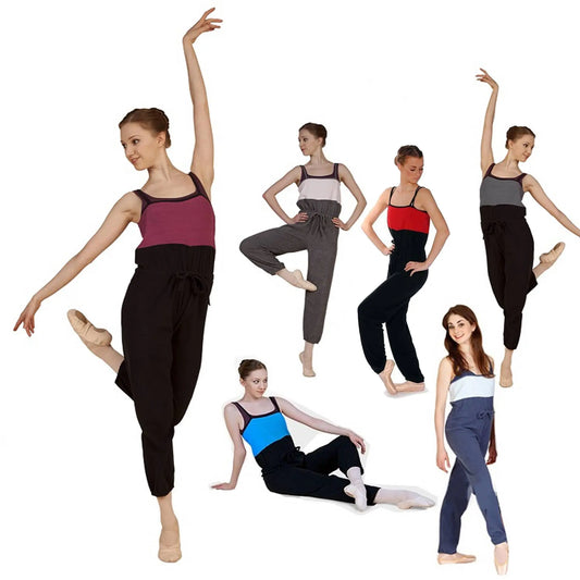 Sansha GABY unitard E04F tuta warmup salopette per Ballerine Danza Classica
