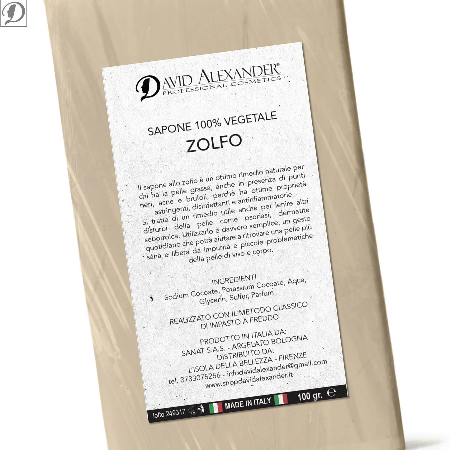 Sapone Vegetale allo Zolfo – Purificante per Pelle Grassa e Impura
