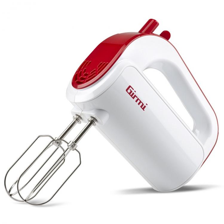 Girmi Handmixer Sb02 5 Geschwindigkeiten + Turbo 170W Kneter Weiß/Rot
