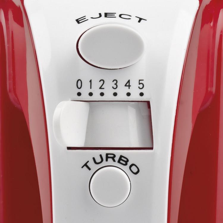 Girmi Handmixer Sb02 5 Geschwindigkeiten + Turbo 170W Kneter Weiß/Rot