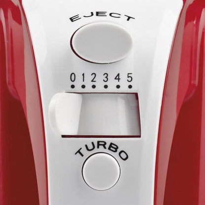 Girmi Handmixer Sb02 5 Geschwindigkeiten + Turbo 170W Kneter Weiß/Rot