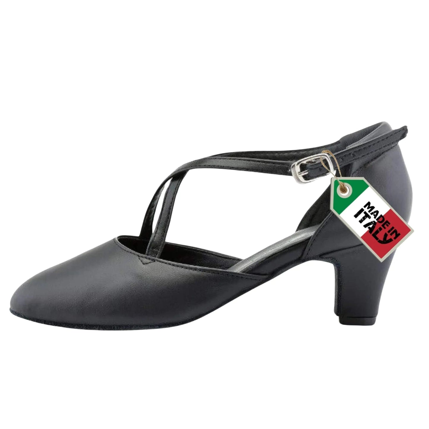 Scarpe da Ballo incrociato Cuccarini Vera Pelle da sala Danza Liscio