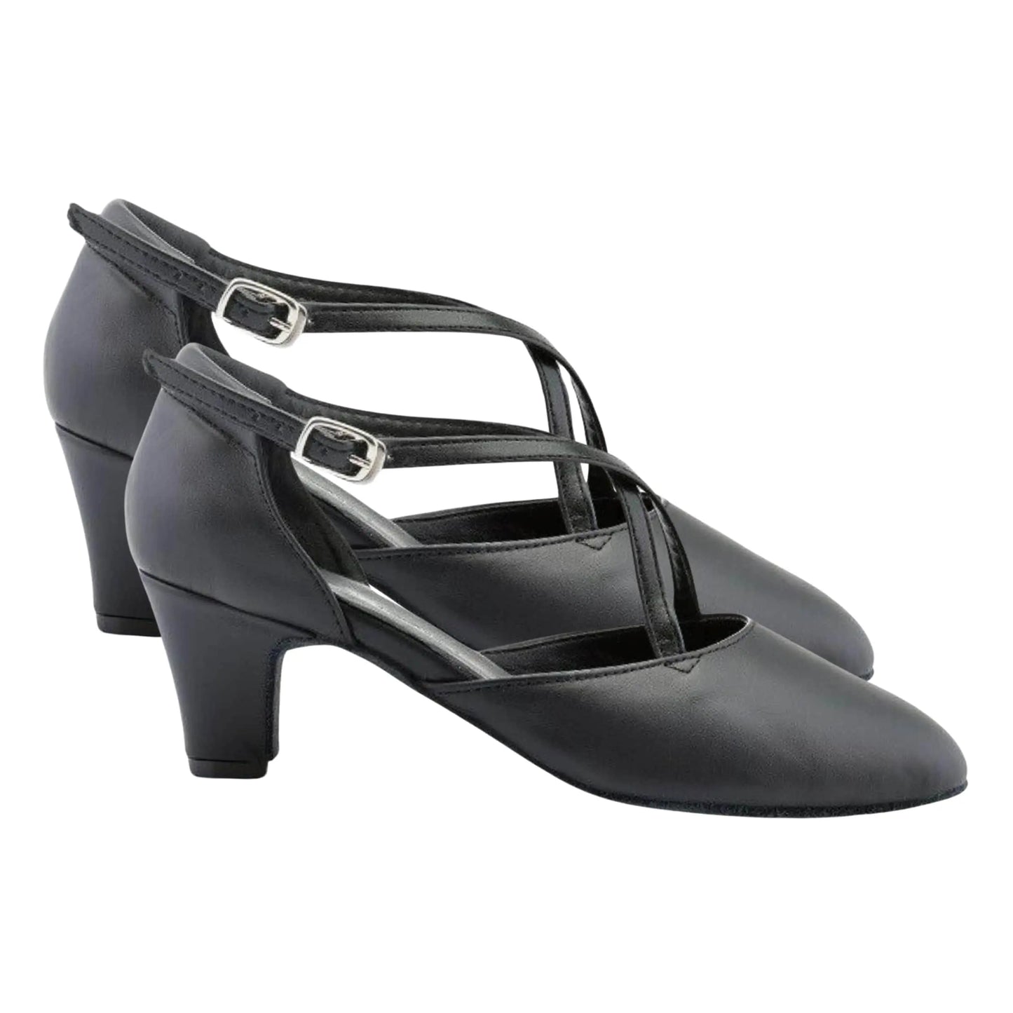 Scarpe da Ballo incrociato Cuccarini Vera Pelle da sala Danza Liscio