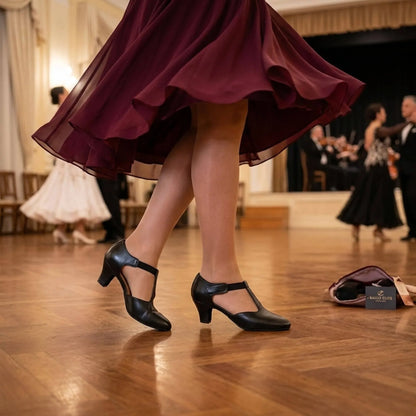 Scarpe Ballo donna T-BAR Vera Pelle - Danza Liscio Studio Broadway
