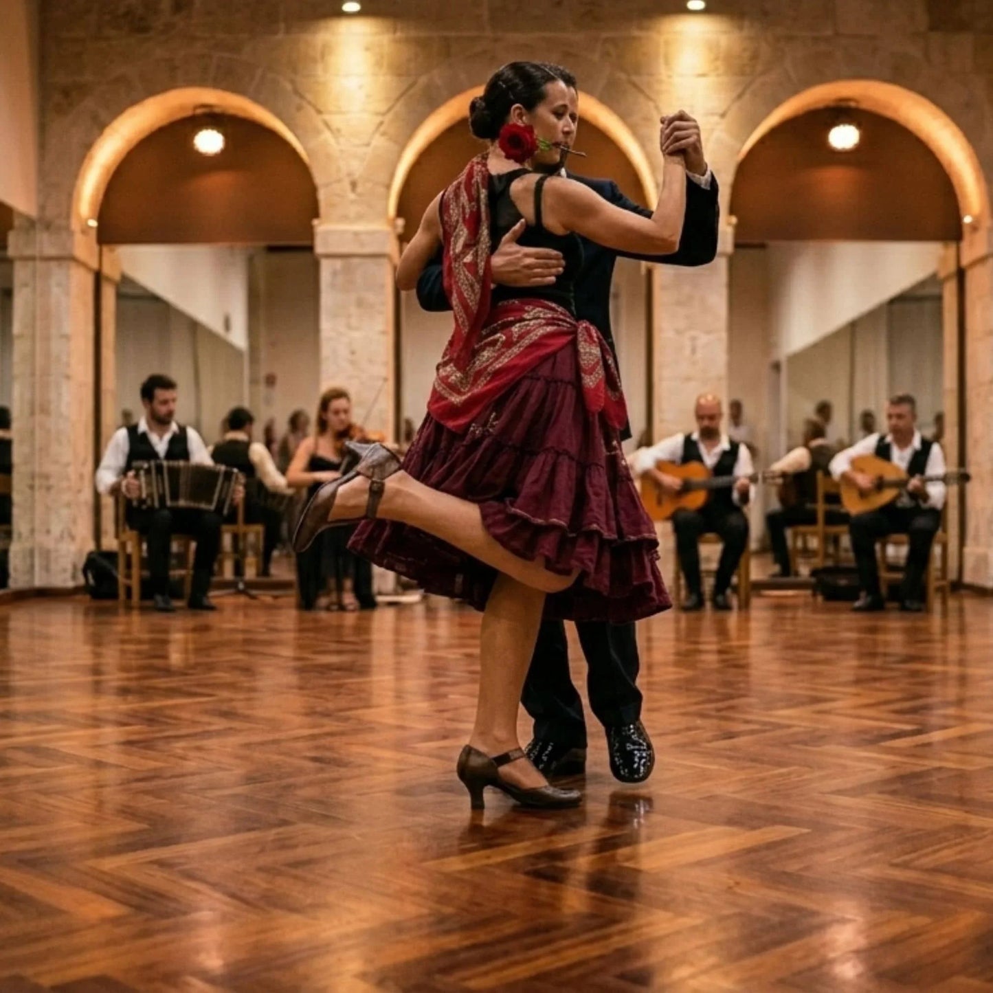 Scarpe Ballo donna T-BAR Vera Pelle - Danza Liscio Studio Broadway