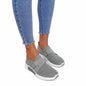 Women's Slip-On Sneakers with Rhinestones – Comfortable Glitter Non-Slip Shoes