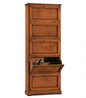 Shoe rack 5 tilt doors poor art walnut finish wood 79X30X210