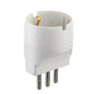 Adapter 10a/Schuko white. (FA-907)