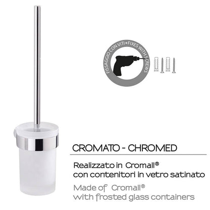 Scopino a muro GEDY linea Pirenei colore Cromato