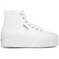 Superga women's high-top wedge sneakers 2705 Hi Top S3111MW 901 white