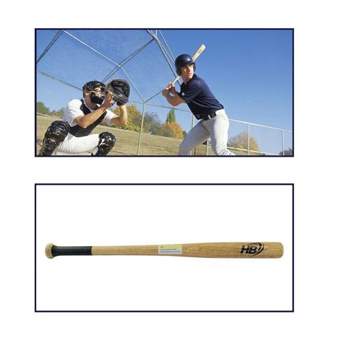 Hb Sport Baseballschläger Softball Holz (52 cm) 20" Robust Erwachsene Und Kinder
