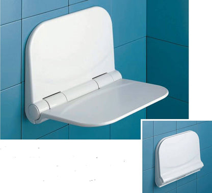 Sedile ribaltabile per doccia in resina colore bianco
