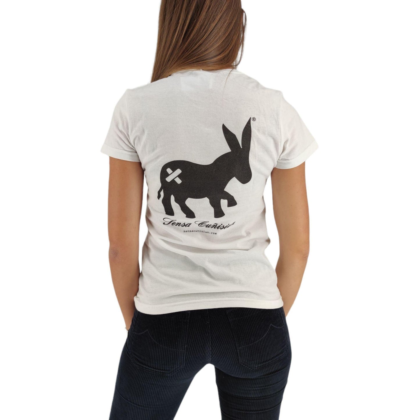 T-shirt Classic Logo Donna White/Black