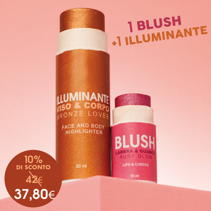 Illuminante Bronzo + Blush Fucsia