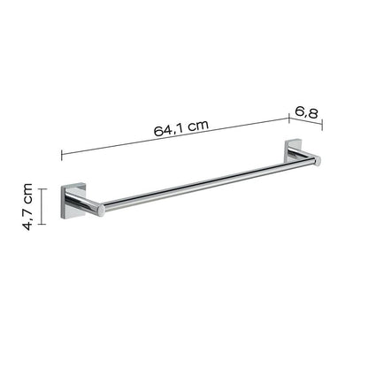 Set 2 portasalviette di GEDY linea Fuji cromato
