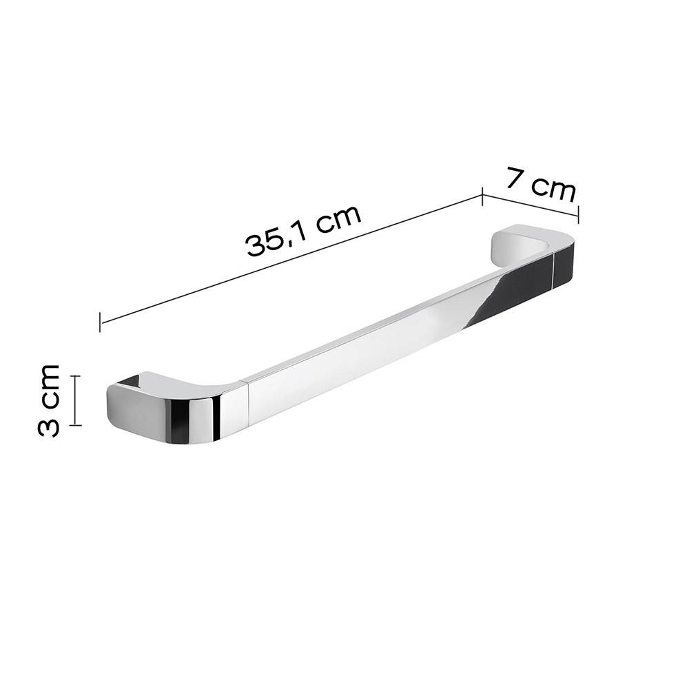 Set 2 portasalviette/maniglione di GEDY linea Outline cromato
