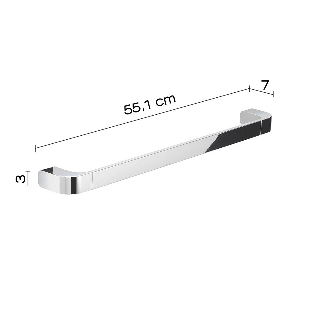 Set 2 portasalviette/maniglione di GEDY linea Outline cromato