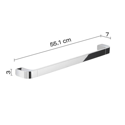 Set 2 portasalviette/maniglione di GEDY linea Outline cromato